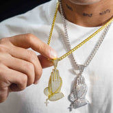 GL Praying Palm for Good Luck and Peace Pendant